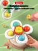 3Pcs/Set Suction Cup Spinning Cartoon Animal Spinner Toys Kids Window Baby High Chair Table Travel Bath Toy for Children Gift 4