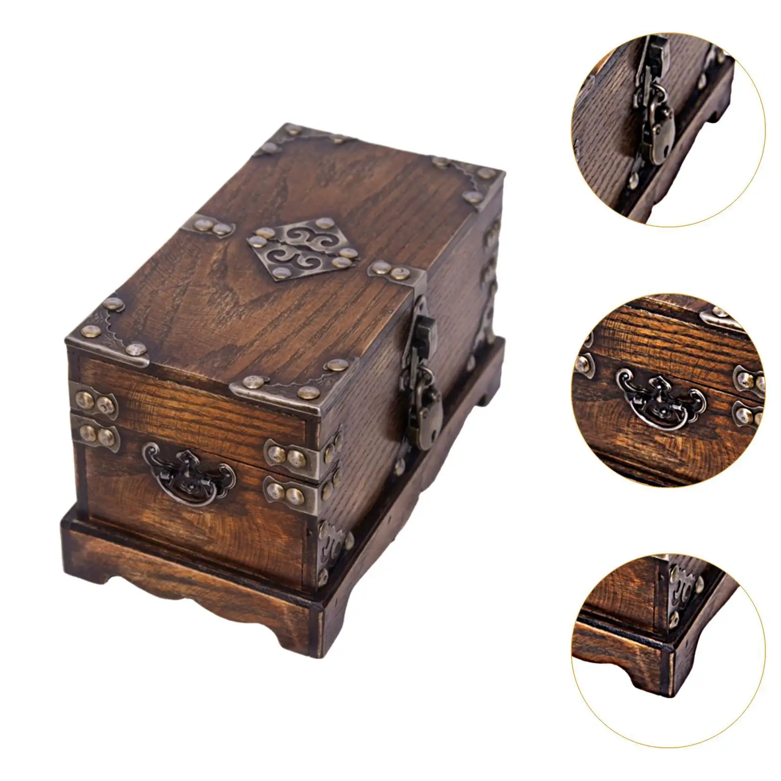 Wooden Storage Box Jewelry Box Creative Stable Handmade Easy to Use Small Wooden