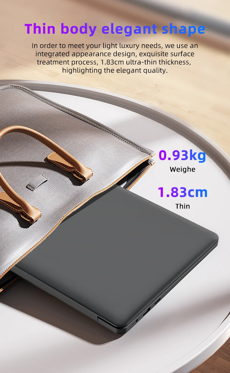 JOHNKANG 11.6 Inch Mini Laptop Intel Celeron N4000 8G RAM 128G 256G SSD Wifi Office Study Black Portable Ultraslim Pocket Laptop