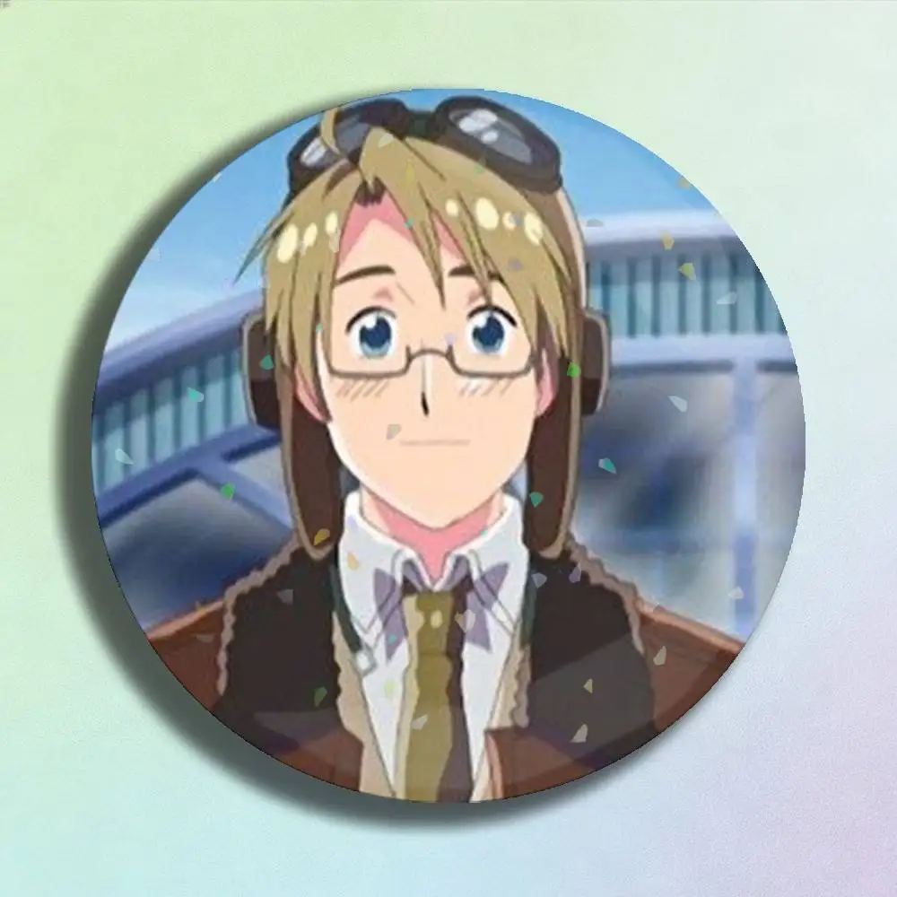 Anime Hetalia World Stars Alfred F. Jones Laser-Abzeichen, kreative Anstecknadeln, Brosche für Tasche, Kleidung, Hut, Dekoration, Geschenke, Fans, Sammlerstücke – Detail 13