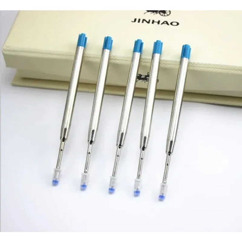 10pcs Universal Standard Style Black and Blue Ink 0.7MM Medium Nib Ball Point Pen Refills 3