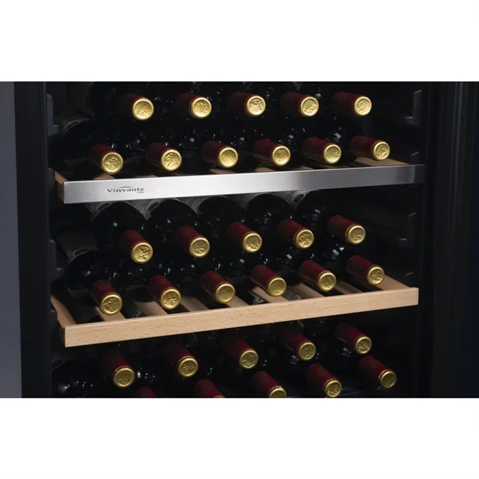 China Supplier High Quality 47 Bottles Luxury Double Recess Handle Top Sale Low Noise Single Zone Wine Cellar