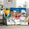 Crayon S-Shinchan Anime Throws Blanket Picnic Super Soft kawaii Blanket for Travel Bedding Couch Sofa Bed Blanket Birthday Gift 2