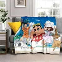 Crayon S-Shinchan Anime Throws Blanket Picnic Super Soft kawaii Blanket for Travel Bedding Couch Sofa Bed Blanket Birthday Gift 2
