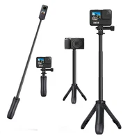 Extendable Selfie Stick Portable Vlog Tripod Stand Mini Hand Grip For Gopro 13 12 11 10 9 8 Insta360 X4 X5 DJI Action 5 Pro 4 6