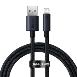 Baseus 2.4A Fast Charge USB Cable for iPhone - High - Speed Data Sync & Charging Cord (Black)