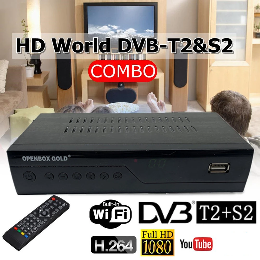 DVB-T2/S2 T2mi Digital Satellite Receiver Openbox Glob X9+ FTA 1080p Decoder Tuner Mpeg4 WIFI Youtube STB TV Receiver outdoor antenna