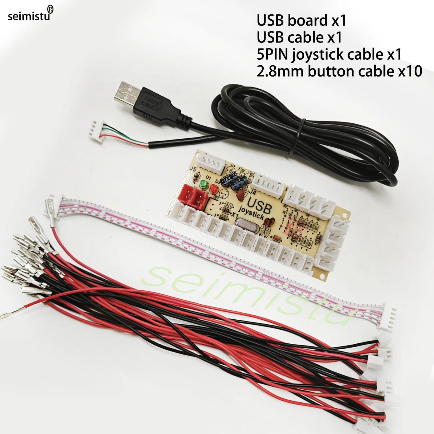 DIY Arcade USB Zero Delay Encoder PC zu Joystick Arcade Rocker Leiterplatte Steuermodul für PS2 PS3 mit Kabel und Drucktasten – Detail 6
