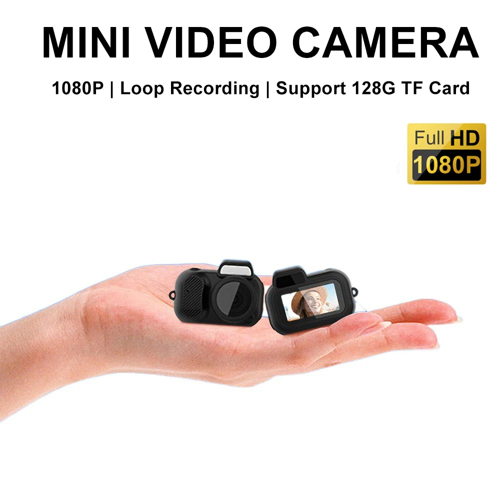 1080P Mini Pocket Camera Outdoor Action Camera With Screen Video Recorder Portable Body Cam Micro Camcorder Sport DV