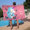 Unicorn Cartoon Microfiber Printed Beach Towel Mountain Climbing Yoga Beach Swimming Running Absorbent Soft Towel 2