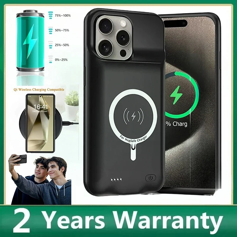 제이오웨이드 패션 신제품 10000mAh 무선 충전 보조배터리 케이스 아이폰 16 15 프로 맥스 15 플러스 마그네틱 커버 배터리 충전기