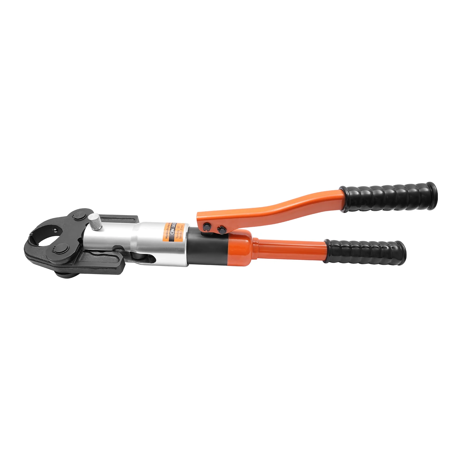 CW-1632 Professionelle Aluminium-Crimpzange, hydraulisches Presswerkzeug-Set, 5-teiliges V-Formen, maximale Crimpkraft 10T, Orange – Detail 13