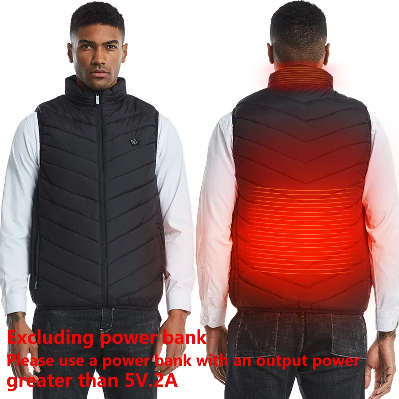Heated Jacket 17/13 Places Heated Vest For Men Women Usb Heated Jacket Thermal Clothing Hunting Winter Heating Jacket S-6XL