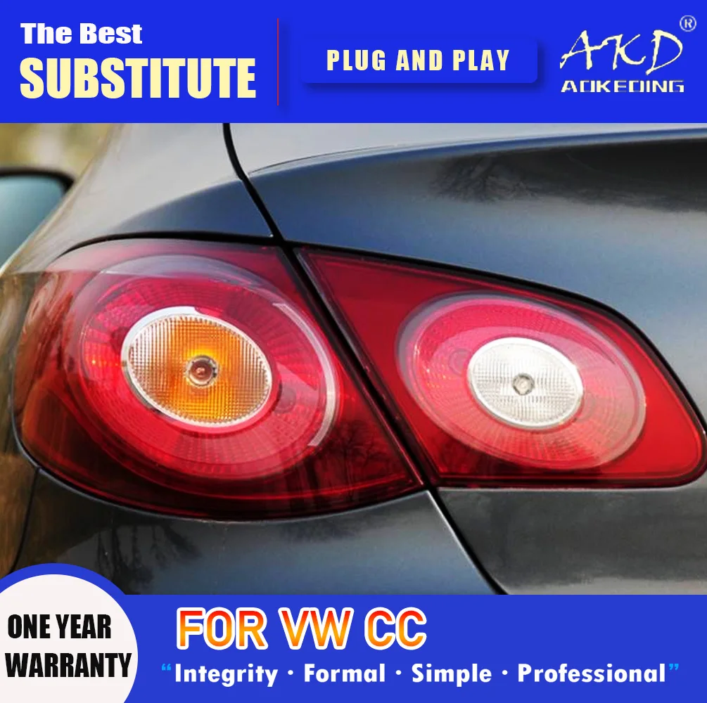

Задняя фара AKD для VW CC, светильник РА 2010-2012 CC, задняя противотуманная фара, сигнал поворота, автомобильные аксессуары