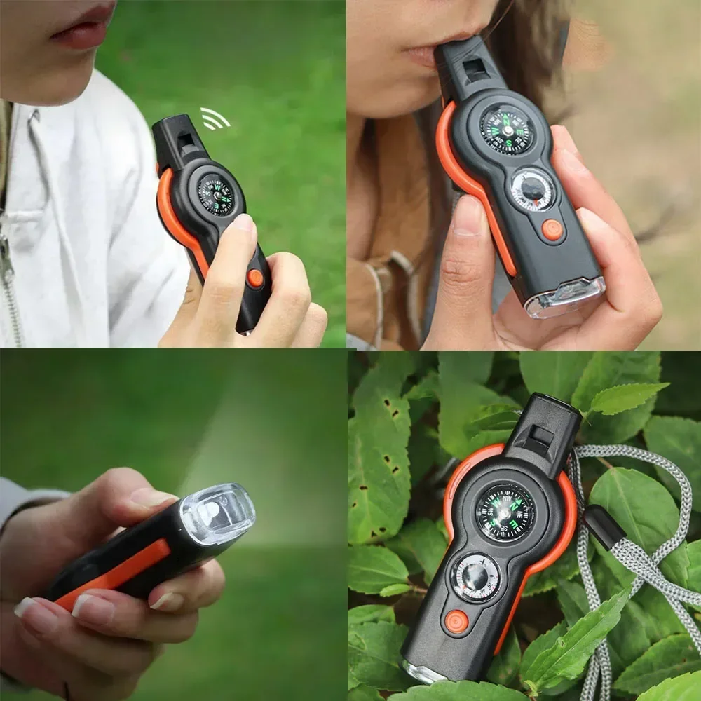 Outdoor Survival Whistle Emergency Tool Kit