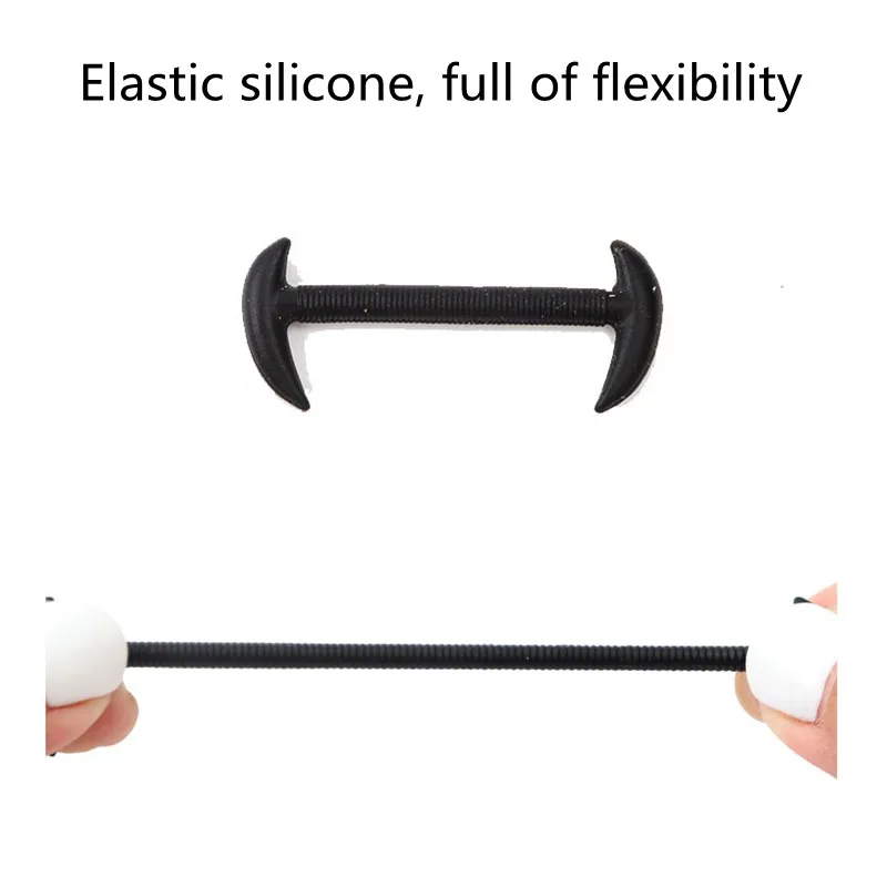 12 Pcs Elastic Shoelaces To Tie Shoe Laces Silicone Fashion Men Leather Rubber Shoelace Outdoor Leisure Quick Lazy Lace elastic shoelaces elastic shoe laces