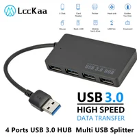 LccKaa USB Hub 3.0 Adapter Rotate High Speed U Disk Reader Splitter 4 Ports USB 3.0 for Computer PC Laptop Mac Mini Accessories 1