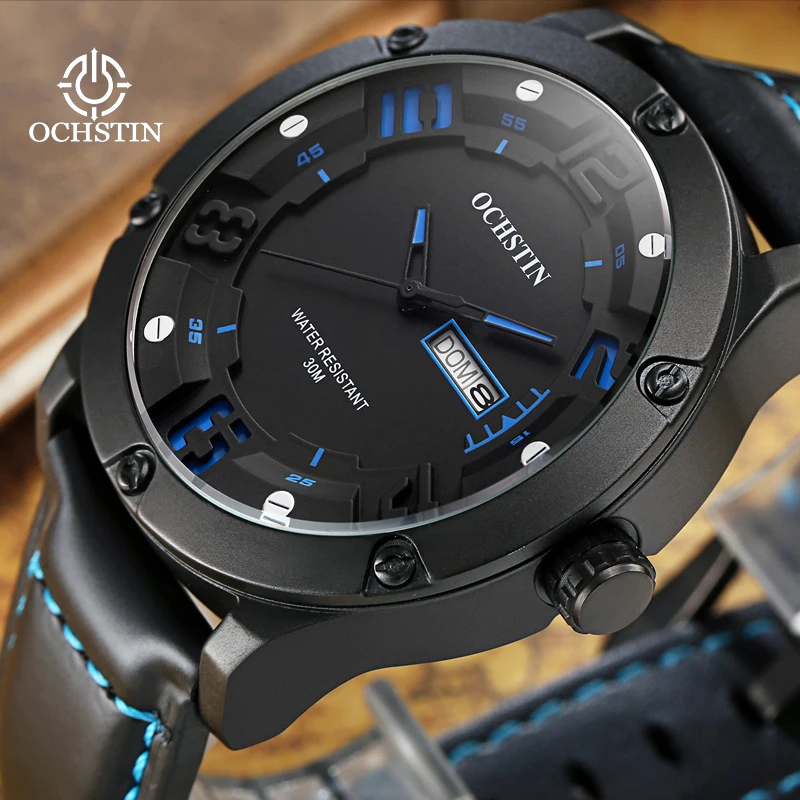 ochstin hot model 2024 pilot series fashion gorgeous multi-function double calendar quartz movement watch men's quartz watches