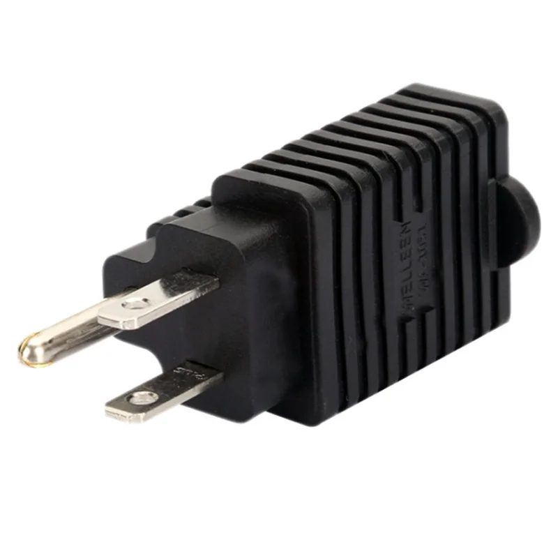 1PCS Black US Male TO Female Power Adapter Plug America Nema 5-15P to 5-15R 5-20R conversion plug 15A to 20A plug converter