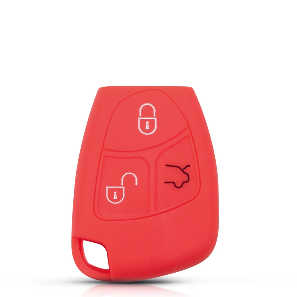 KEYYOU For Mercedes-Benz CL55 CL600 CL65 C230 C240 C280 C320 3 Button Silicone Remote Key Cover Protector Shell Case Fob - 3