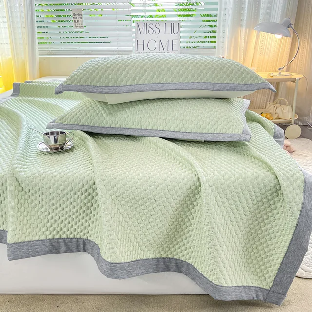 Drap de lit rafraîchissant en soie glacée, housse de matelas d'été, couvre-lit lavable en Machine, drap-housse pliable anti-poussière, 1 pièce 4