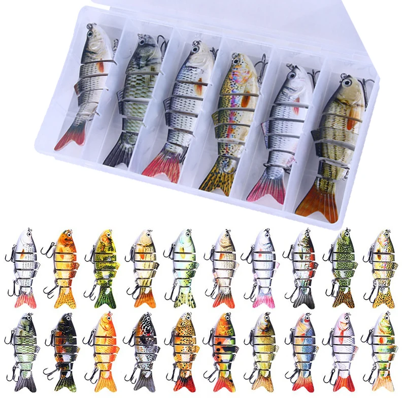 16 PCS Multi-Jointed Fishing Lure Set - 8 Segment Swimbait Wobblers For Bass & Trout 5 thumbnail image