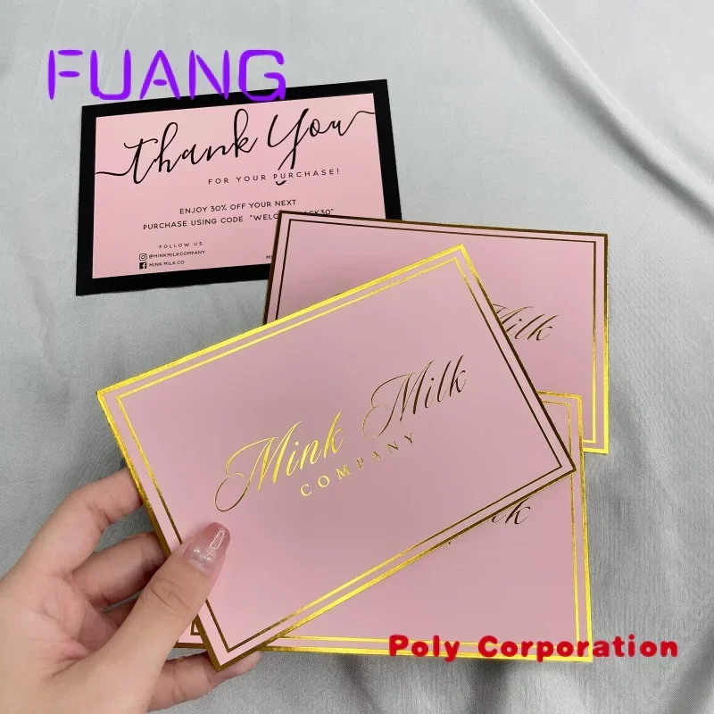 

Custom luxury custom logo gold foil stamping business card jewelry display cards coupon postcard clothing thank you cards for B