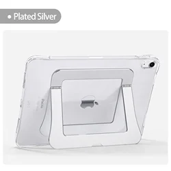 Acrylic Shockproof Stand Case with Multi - Angle Viewing and Magnetic Pencil Support - Mini 6 7 (Plated Silver)