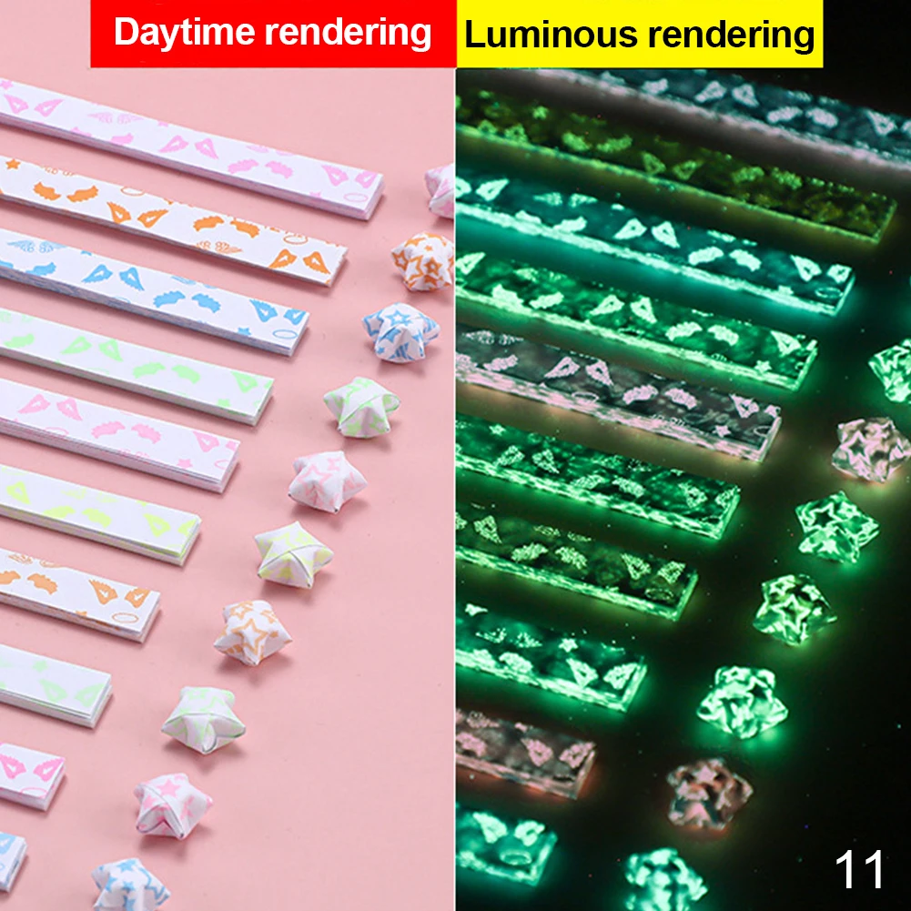 Luminous Origami Star Paper Strips – 210 Sheets