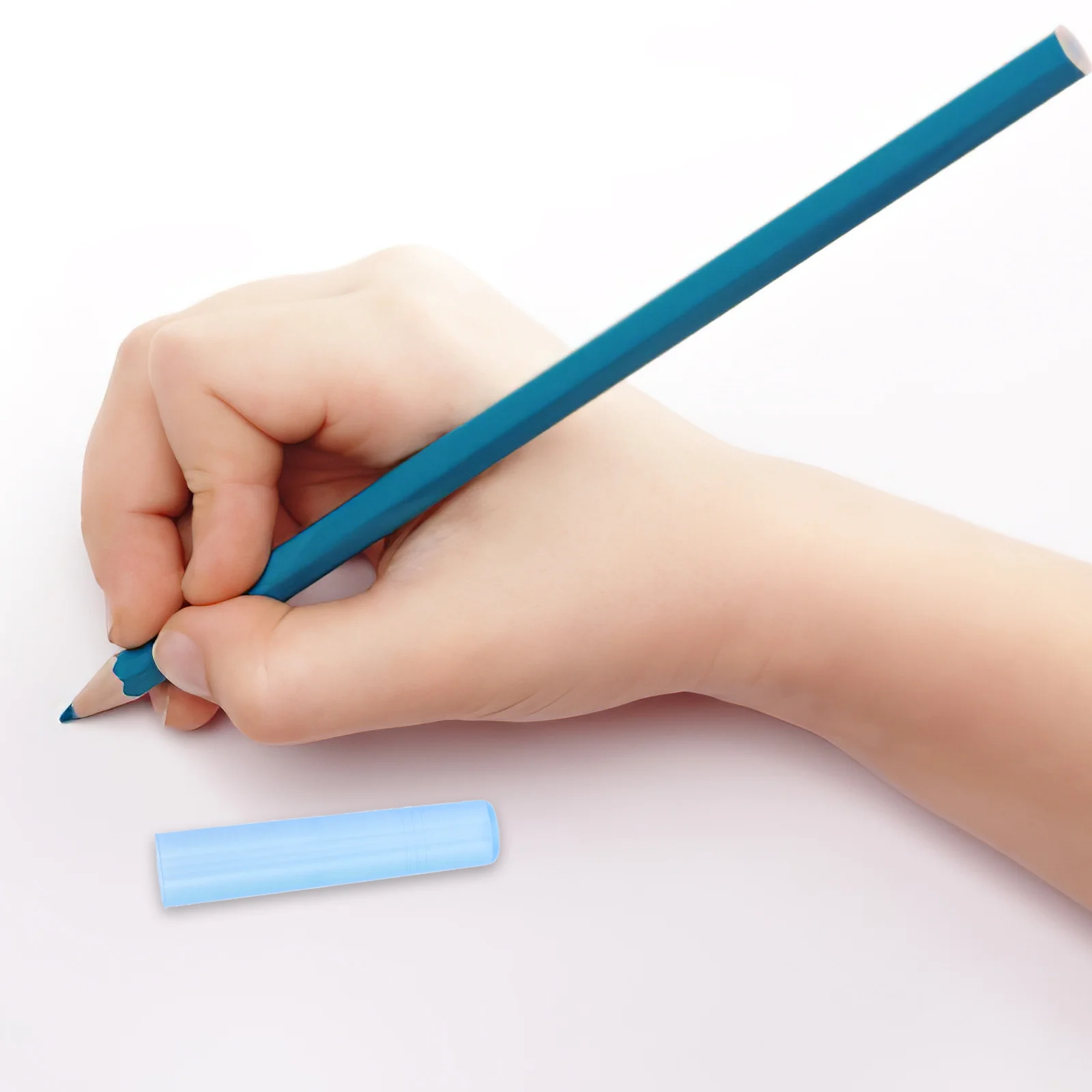 100개 연필 팁 보호기 플라스틱 캡 연필 커버 학생 문구용품 대량