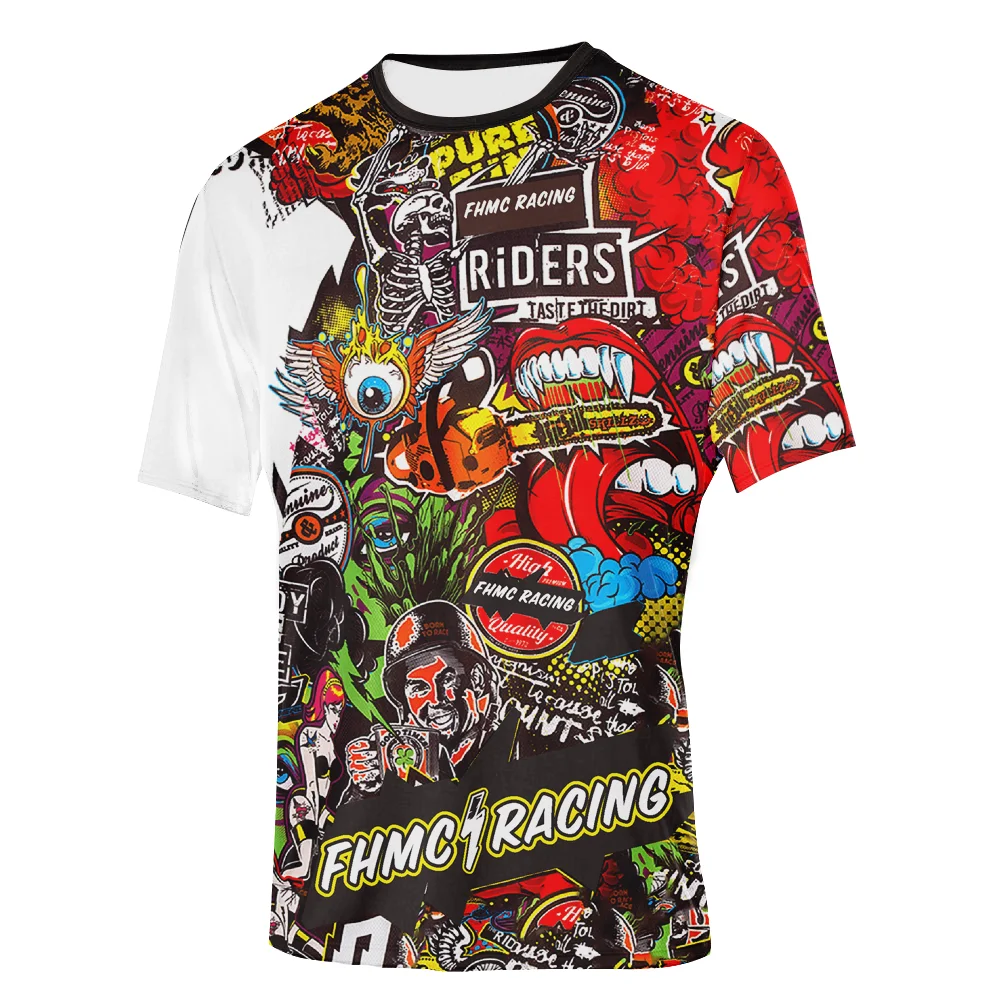 MOTO Shirt Mountain MTB Short sleeve Shirt mx Motorcycle Downhill off-road Motocross Sportwear t shirt bike cycling jersey bike cycling clothes