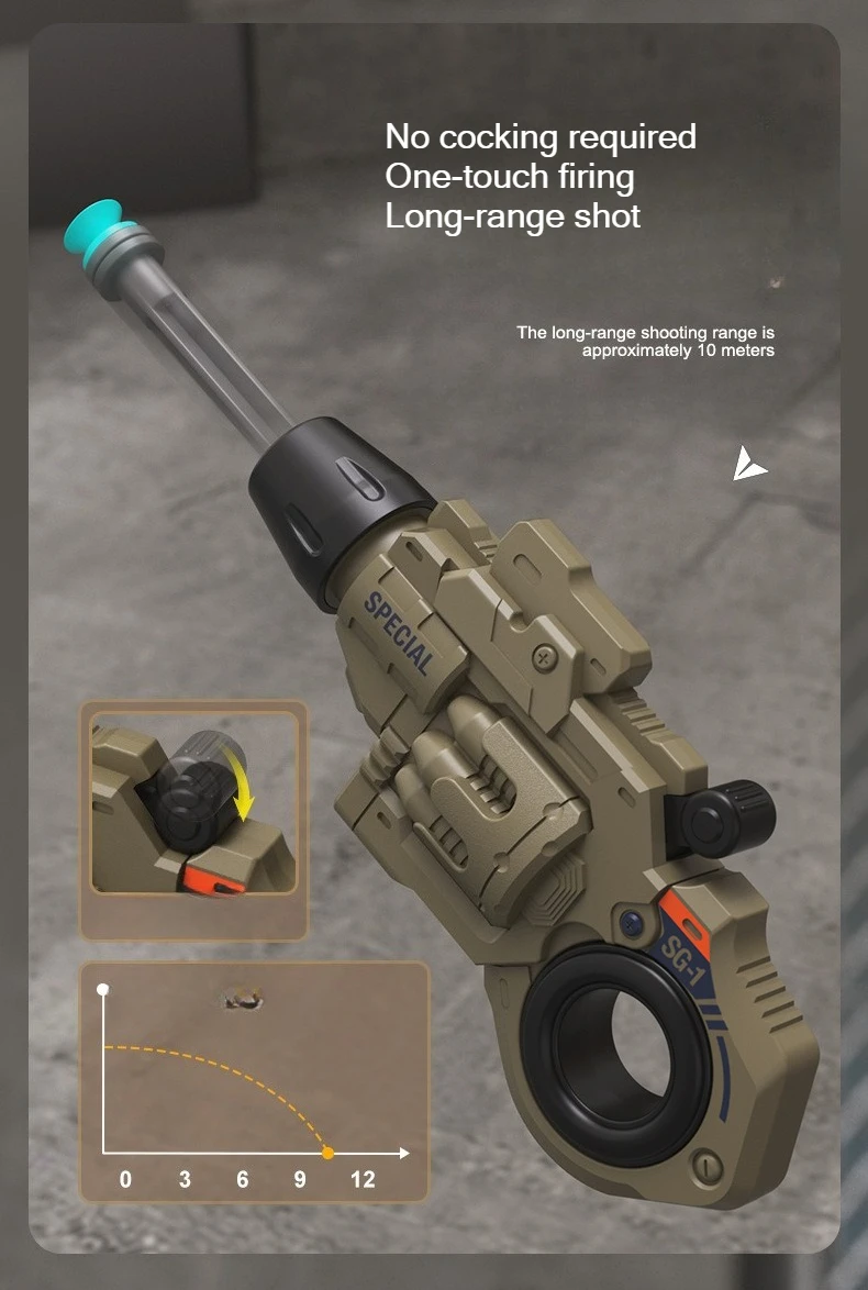 Revolver Fidget Launcher Mit Saugnapfpfeilen Und Fidget Spinner_voghion.com