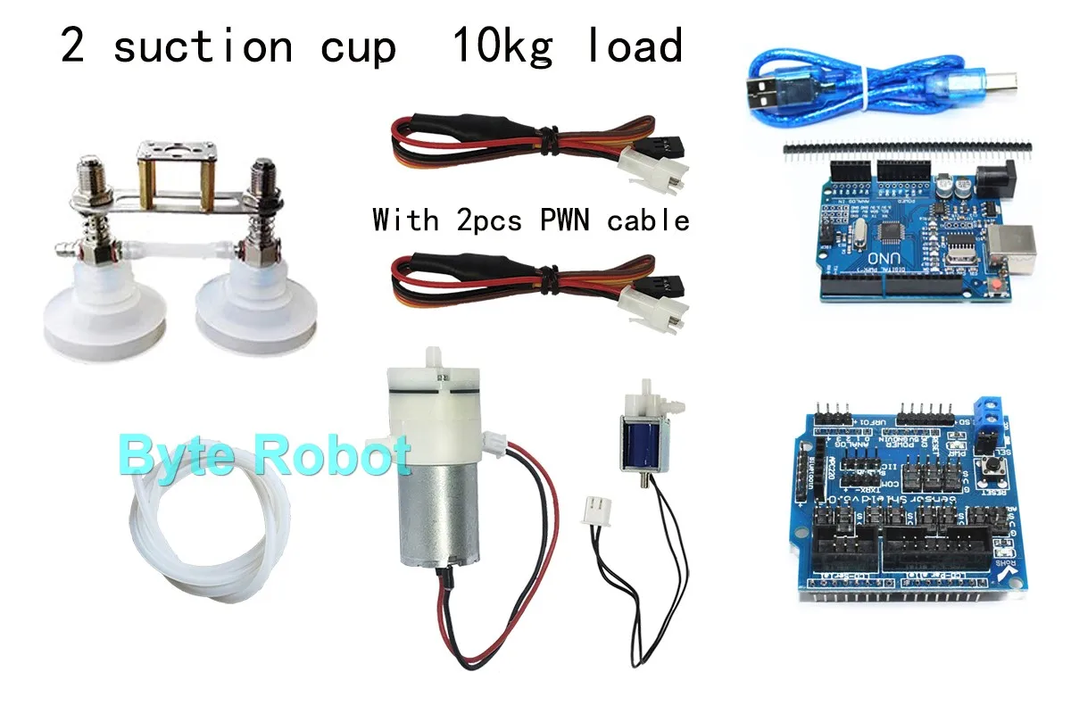 0.3/1/3/6/10/20kg Mechanical Arm Vacuum Pump Suction Cup with PWN Control Switch Sucker For Robot Arm For UNO R3 Programmable