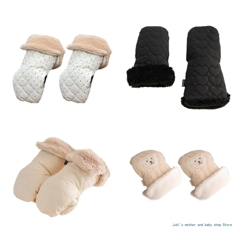 

67JC Wind Resistant & Thick Hand Mittens Stylish & Windproof Gloves for Baby Stroller