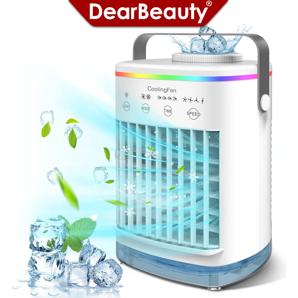 Portable Mini Air Cooler Fan with Humidifier for Home Office