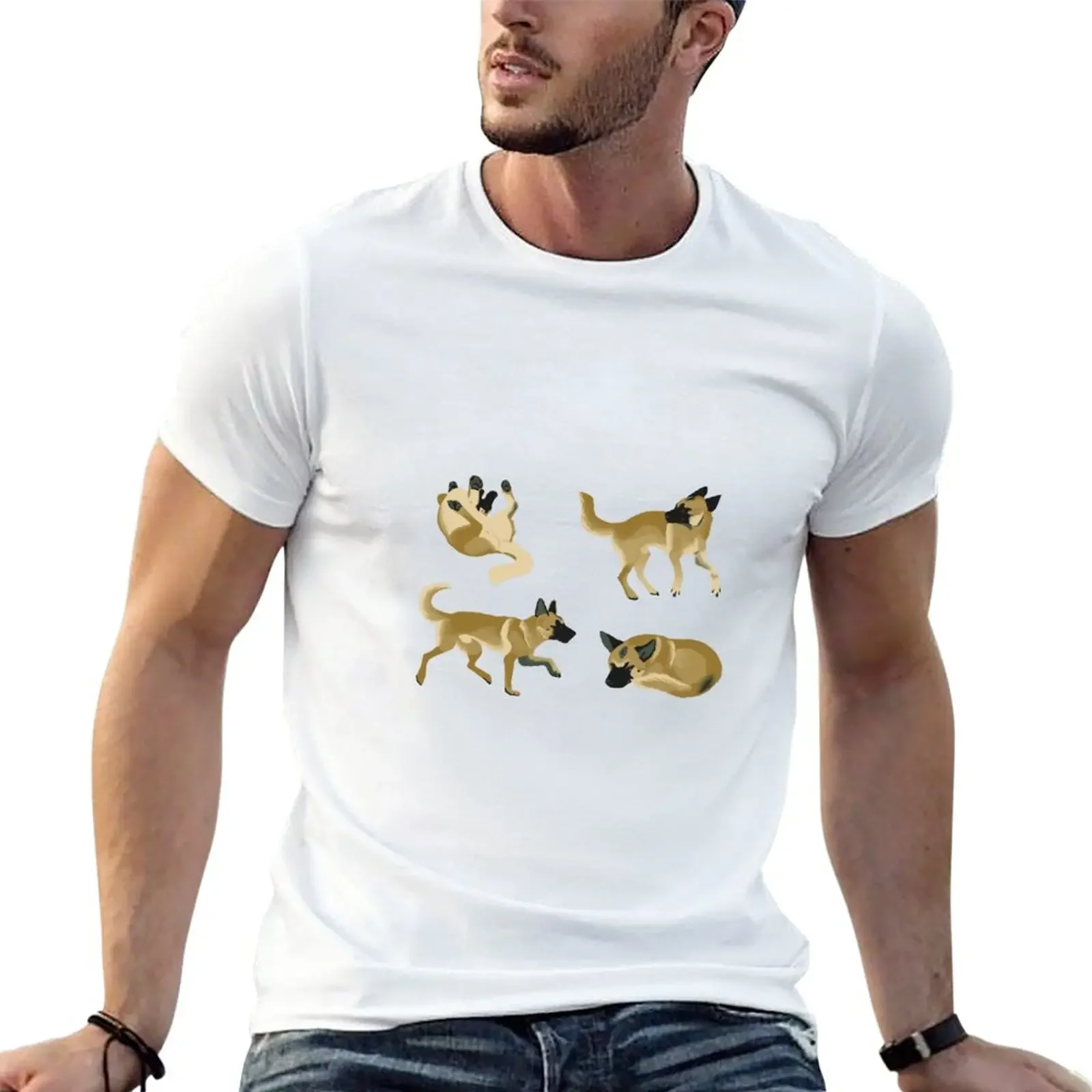 

malinois tiled T-Shirt cute clothes oversizeds mens t shirts pack