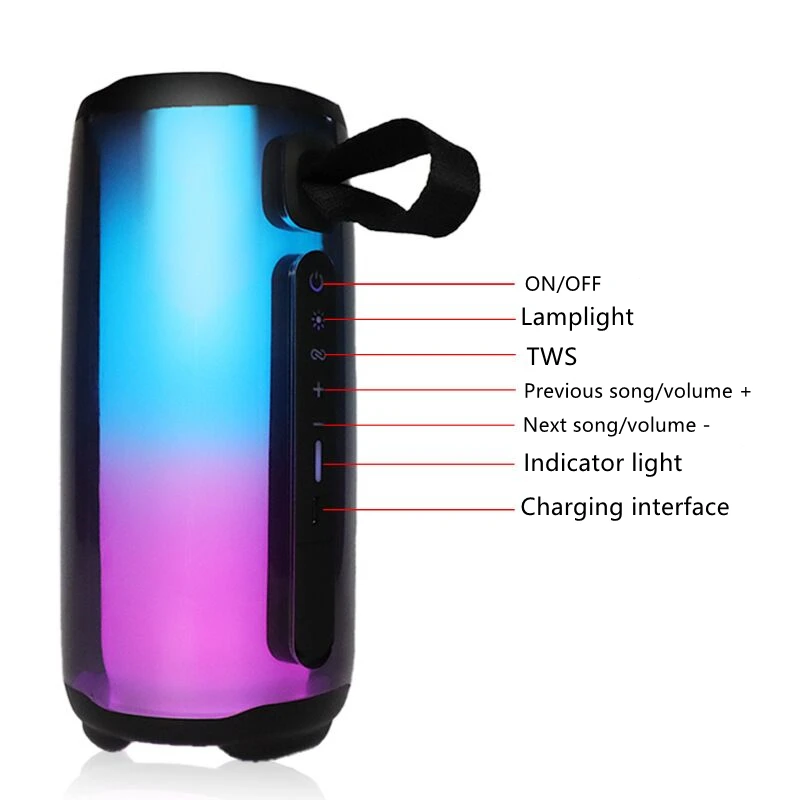 PULSE 5 Family K Song Bluetooth Speaker Portable Column RGB