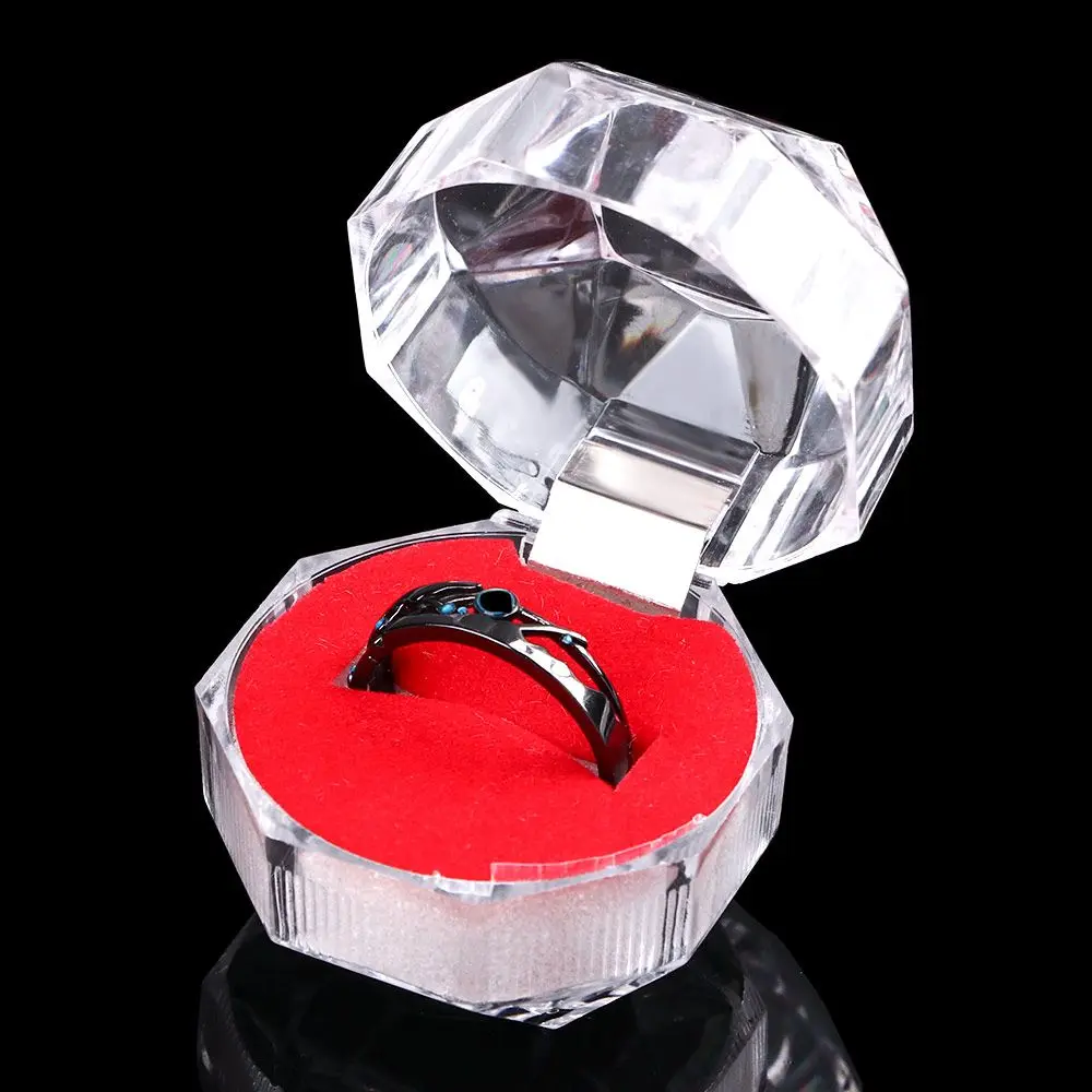 

1Pcs Transparent Octagonal Ring Boxes Earring Boxes Jewelry Necklace Boxes Jewelry Display Storage Boxes