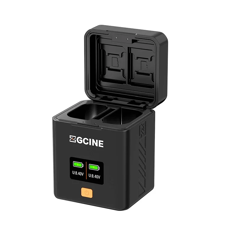 Compact Camera Battery Charging Case (Batteries Not Included)