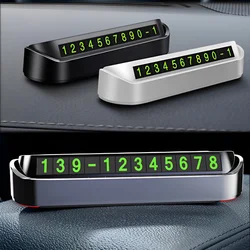 Luminous Car Temporary Parking Card Phone Number Card Plate Hidden Plate Telephone Park Stop Stickers Styling Auto Accessories