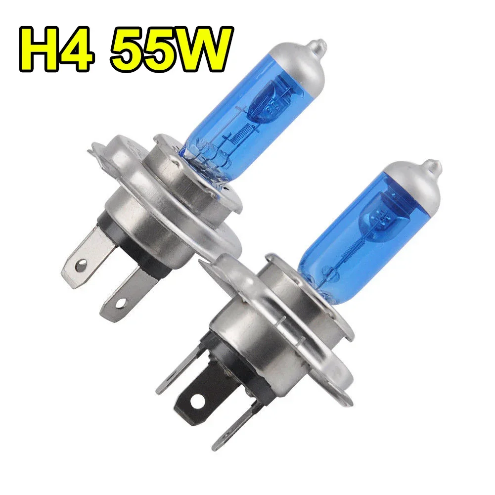 2PCS H4 100W 6000K Автомобільні ксенонові газові галогенні фари Лампи для фар Синя оболонка Костюми для автомобілів з напругою акумулятора 12V