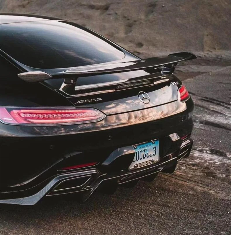 For Mercedes Benz AMG GT GTS GTC 2015-2023 Real Carbon Fiber Spoiler REAR WING TRUNK LIP SPOILERS High Quality GTR Splitters 62 - Racext For Mercedes Benz AMG GT GTS GTC 2015-2023 Real Carbon Fiber Spoiler REAR WING TRUNK LIP SPOILERS High Quality GTR Splitters - - Racext 61