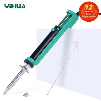 YIHUA 전기 진공 납땜 제거 인두 흡입 펌프, 30W 929D-V, 용접 노즐 포함, 총 납땜 수리 도구, 110V 220V