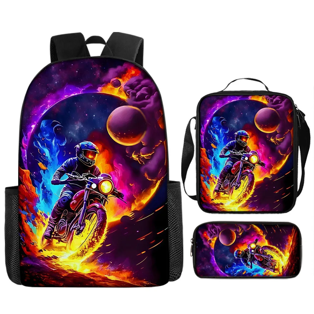 Neon light game controller peripheral elementary school children's backpack large capacity backpack shoulder bag pencil case 4
