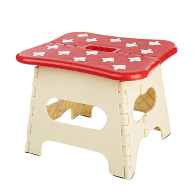 

Foldable Step Stool Multi Purpose Ottomans Home Kitchen Bedroom Easy Plastic Storage Practical Convenient To Carry