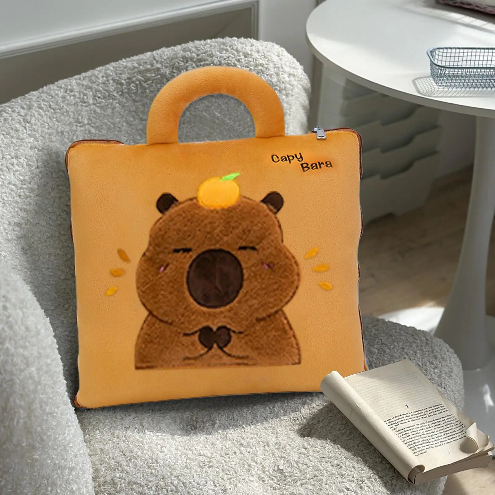 Capybara Travel Blanket Pillow 1