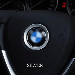 Premium Car Styling Steering Wheel Decoration Ring Sticker (Silver)