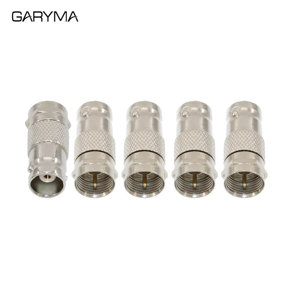 5Pcs Bnc-buchse Jack Zu F TV Stecker Stecker Gerade RF Adapter Q9 Gewinde TV Stecker