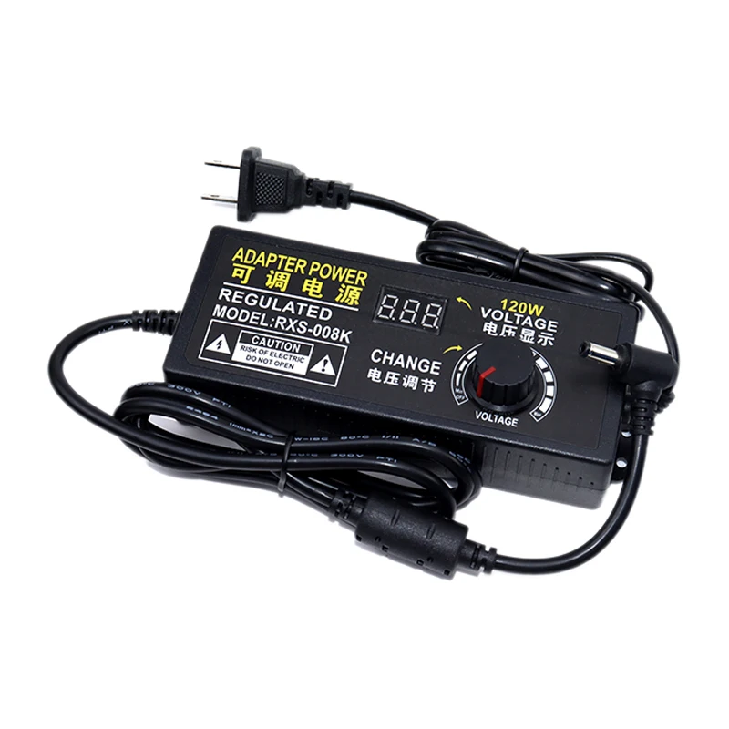 Acquista Adattatore di alimentazione con tensione regolabile da 3 V a 12 V a 2 A, regolatore di velocità della ventola di scarico della ventola di regolazione della temperatura di oscuramento della