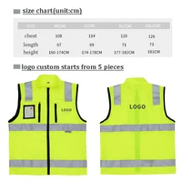 Hi Vis Reflective Work Vest with 3M Scotchlite Tapes